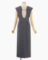Micro Floral Jacquard Dress - purple