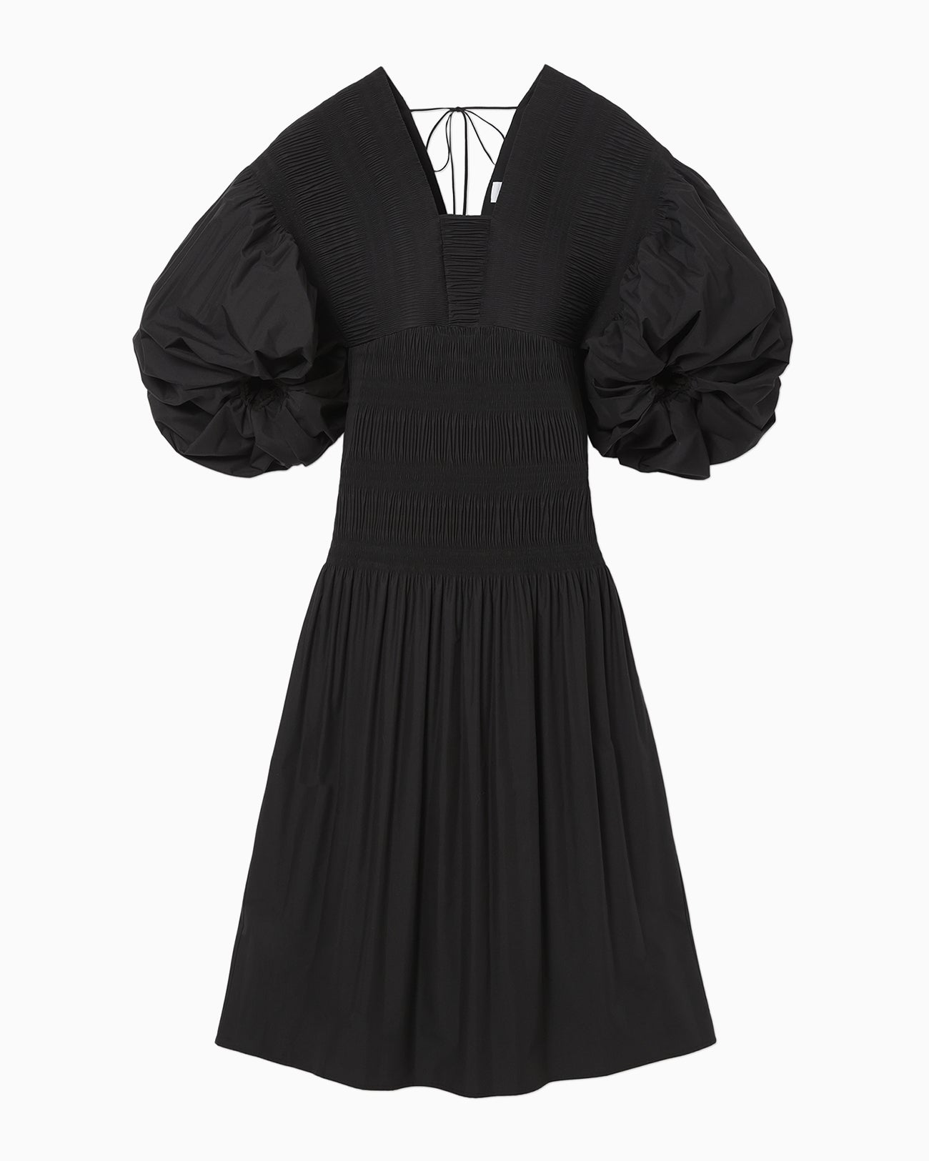 Micro Pleats Volume Dress - black