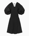 Micro Pleats Volume Dress - black