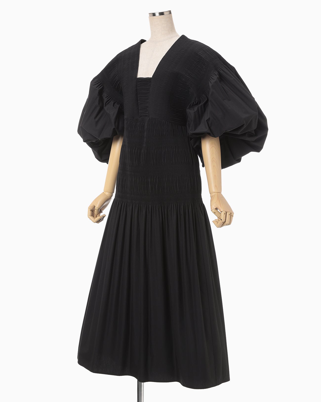 Micro Pleats Volume Dress - black - Mame Kurogouchi