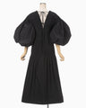 Micro Pleats Volume Dress - black