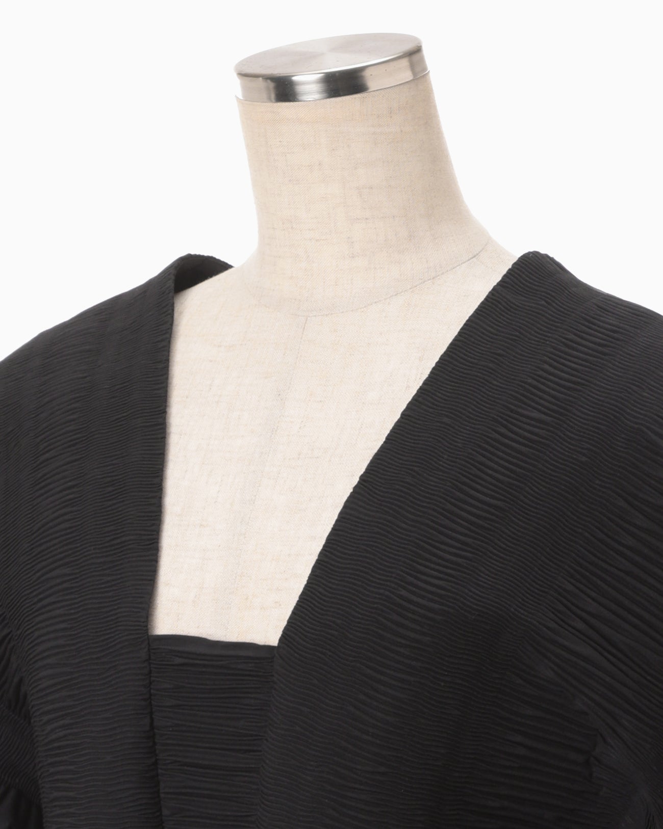 Micro Pleats Volume Dress - black