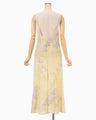 Marble Print Silk Camisole Dress - beige