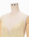 Marble Print Silk Camisole Dress - beige
