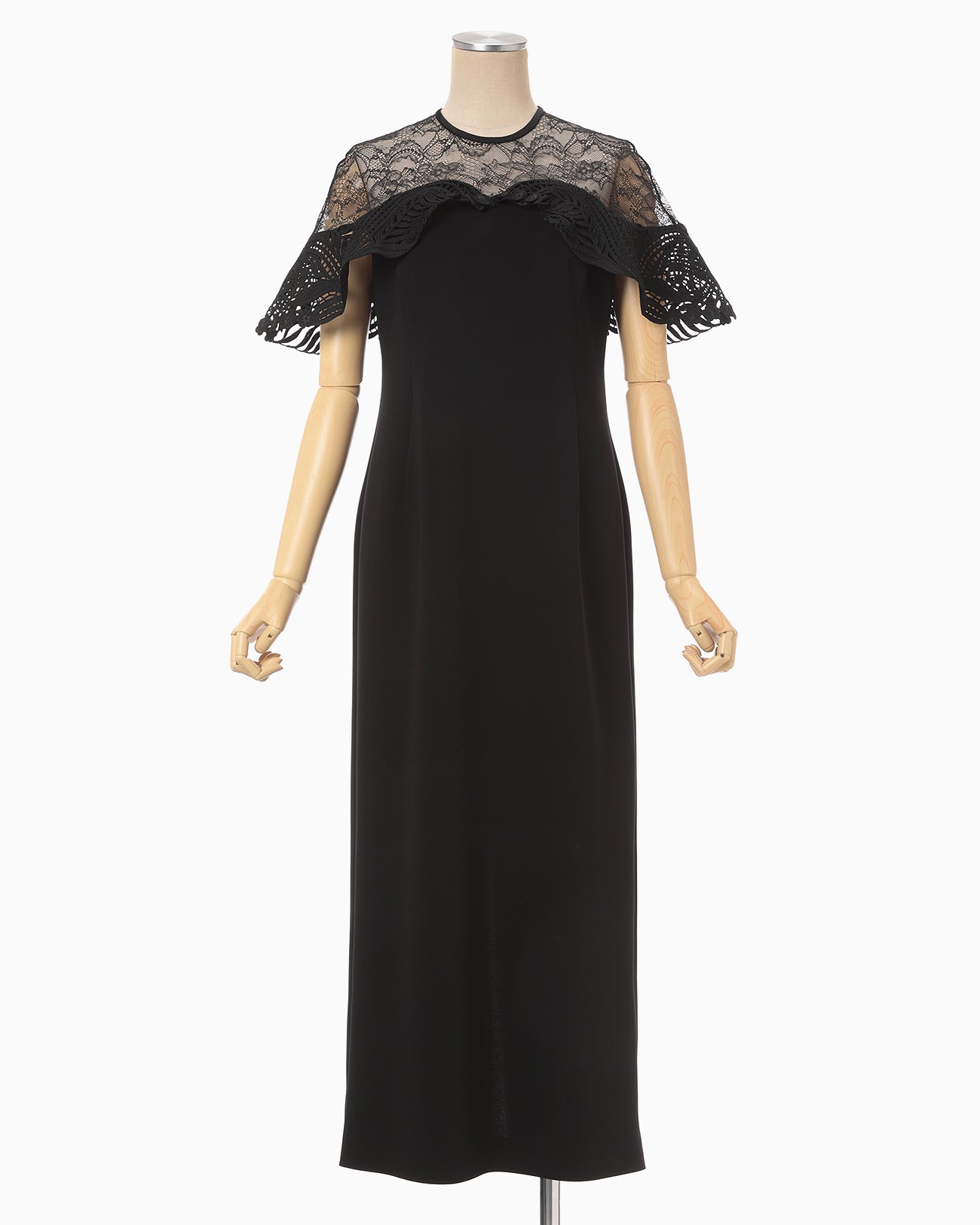 Tulle Lace Classic Dress - black