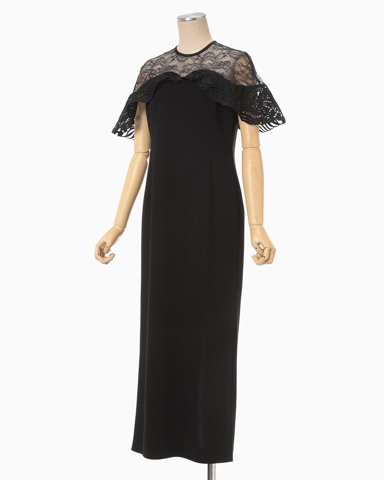 Tulle Lace Classic Dress - black