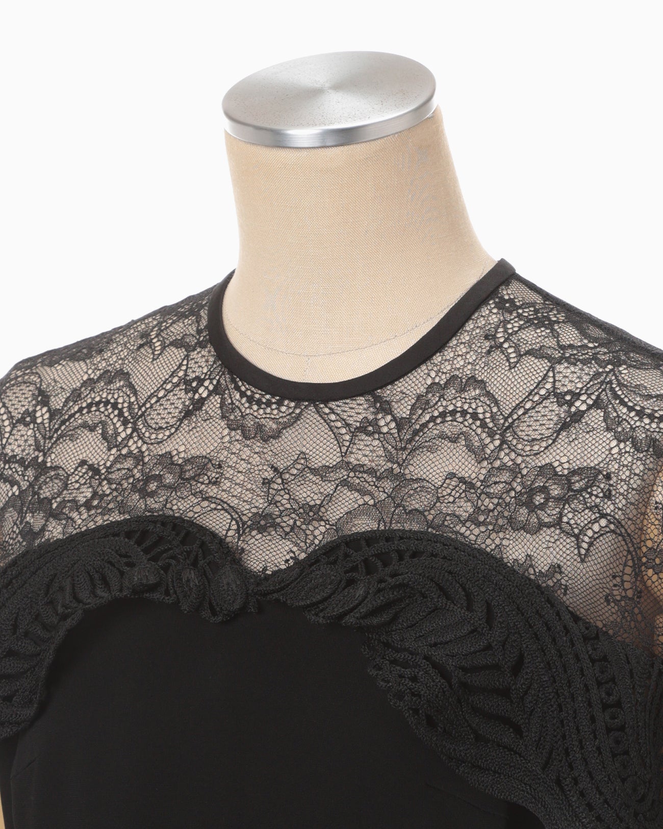 Tulle Lace Classic Dress - black