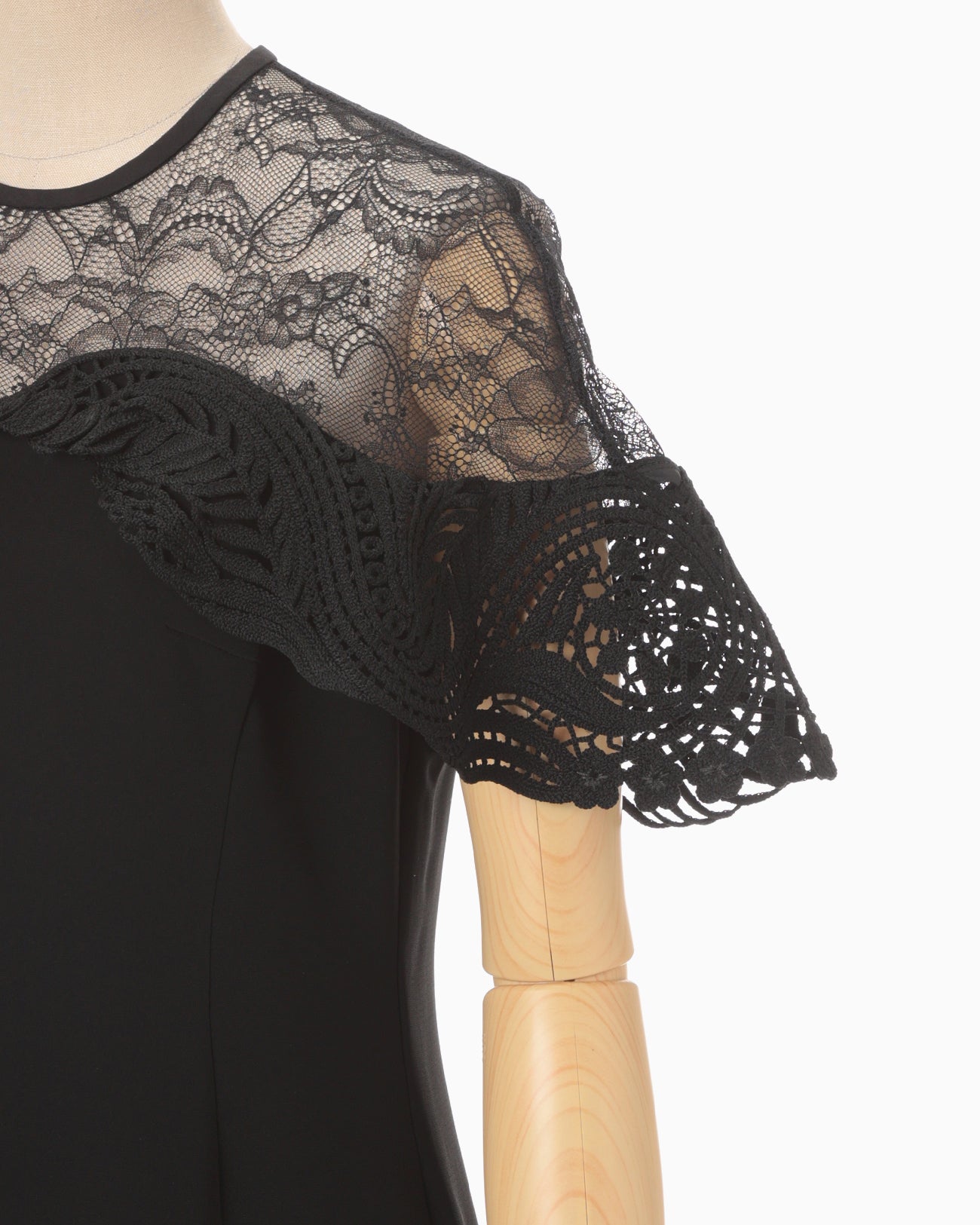 Tulle Lace Classic Dress - black