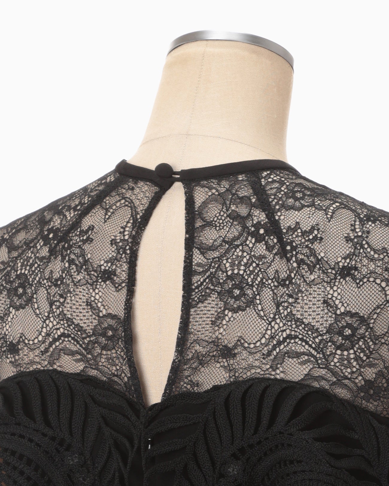 Tulle Lace Classic Dress - black