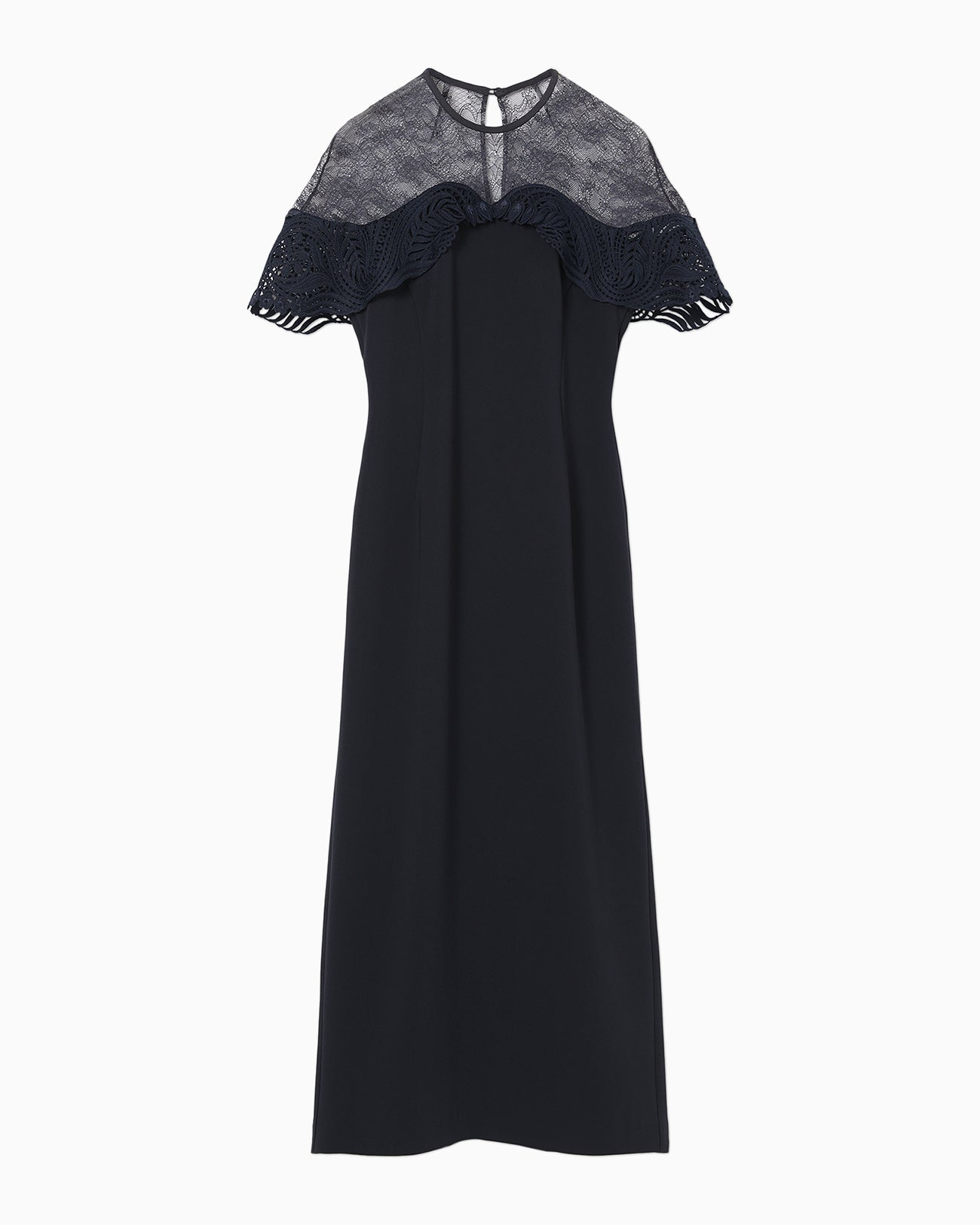 Tulle Lace Classic Dress - navy