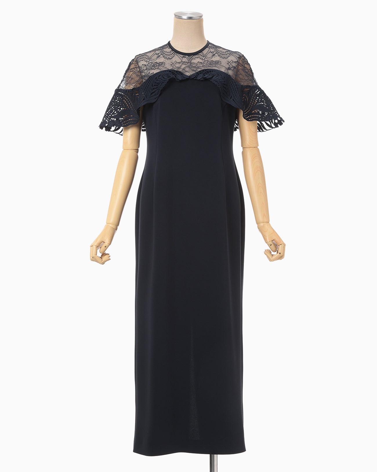 Tulle Lace Classic Dress - navy