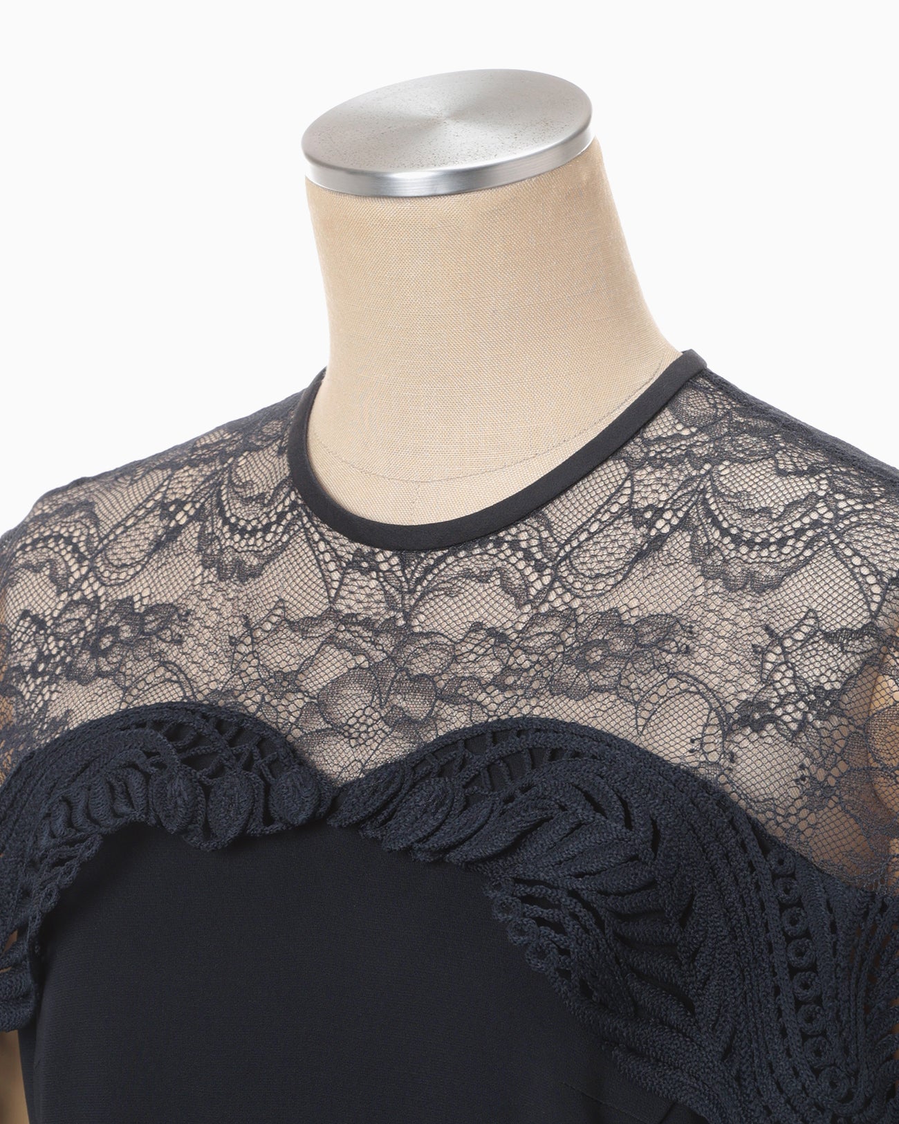 Tulle Lace Classic Dress - navy
