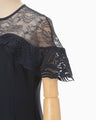 Tulle Lace Classic Dress - navy