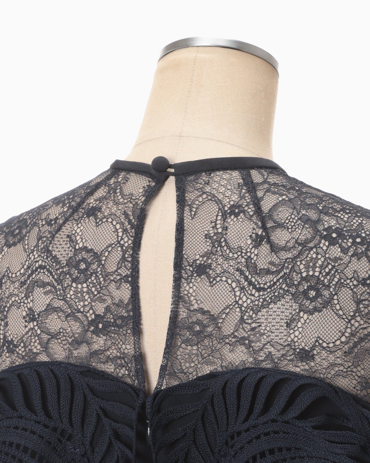 Tulle Lace Classic Dress - navy
