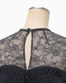 Tulle Lace Classic Dress - navy