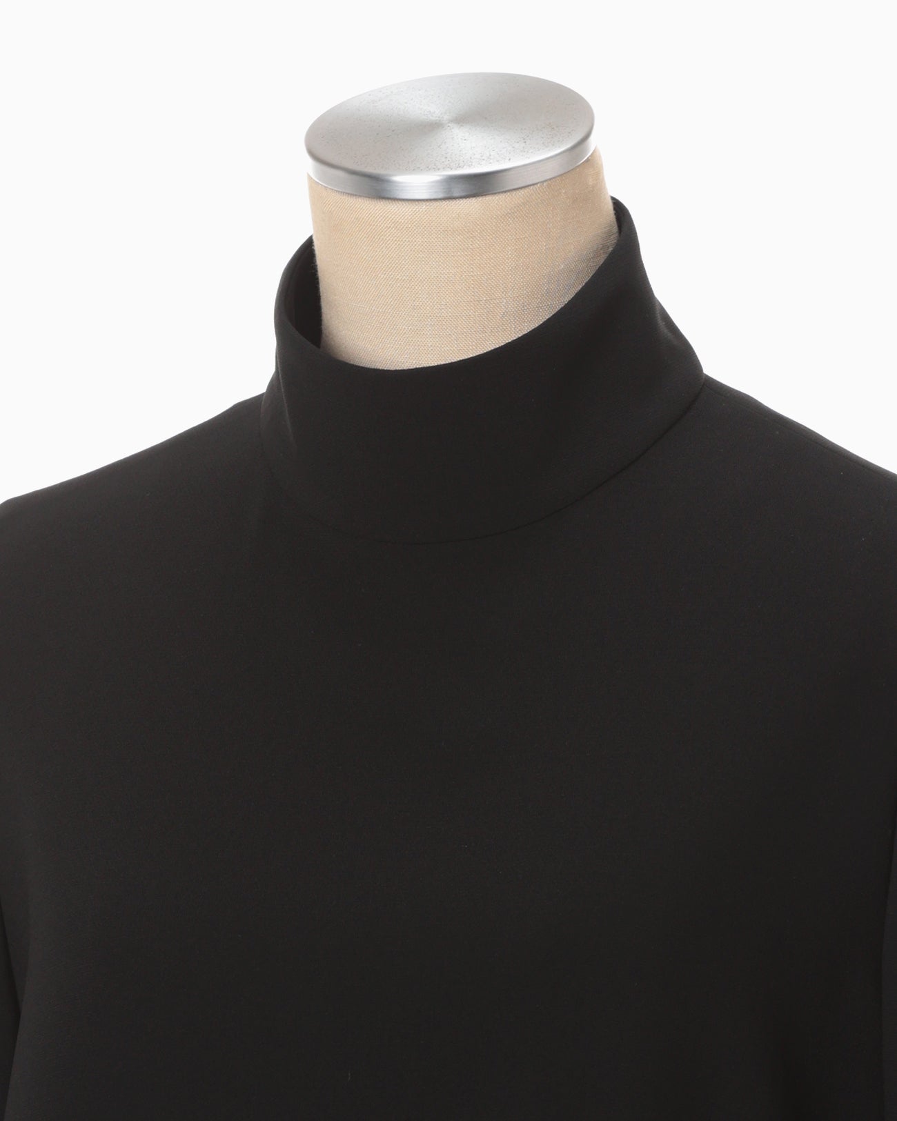 Embroidered Cuffs A-Line Dress - black