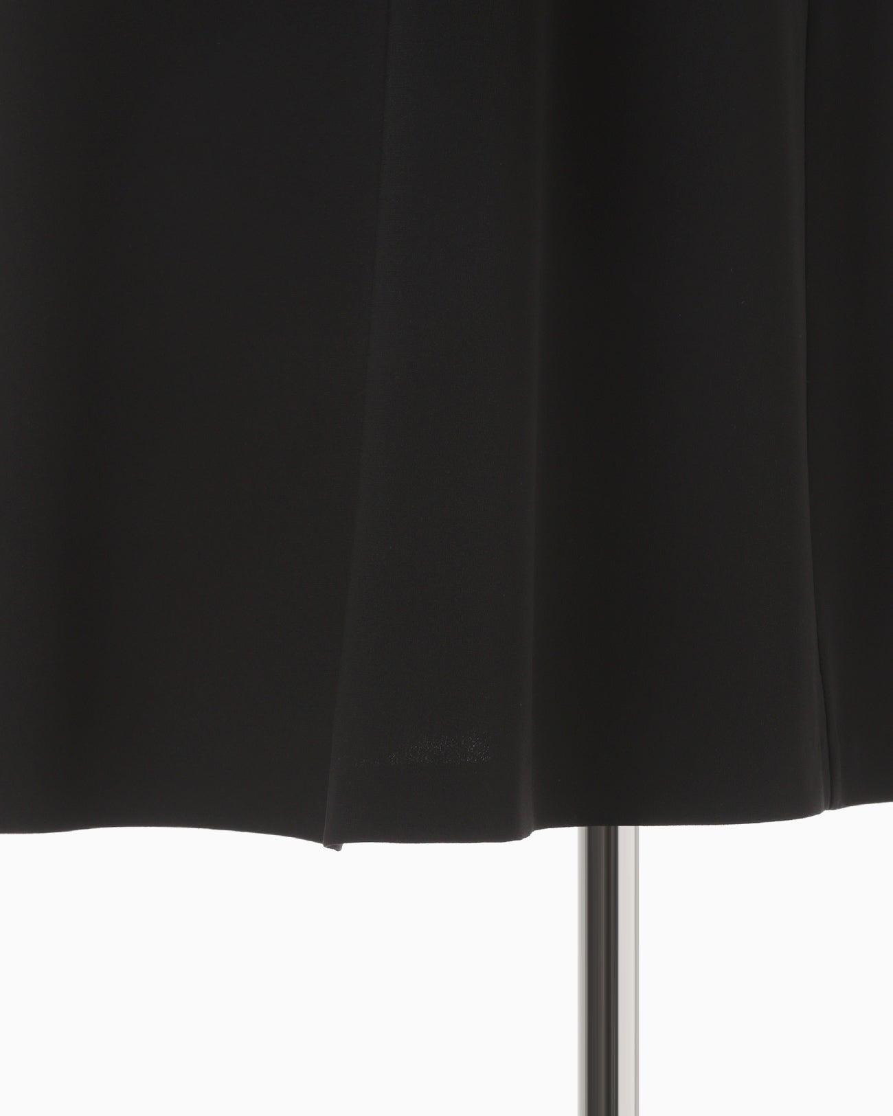Embroidered Cuffs A-Line Dress - black