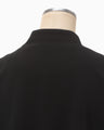 Triacetate Polyester Georgette V-Neck Dress - black