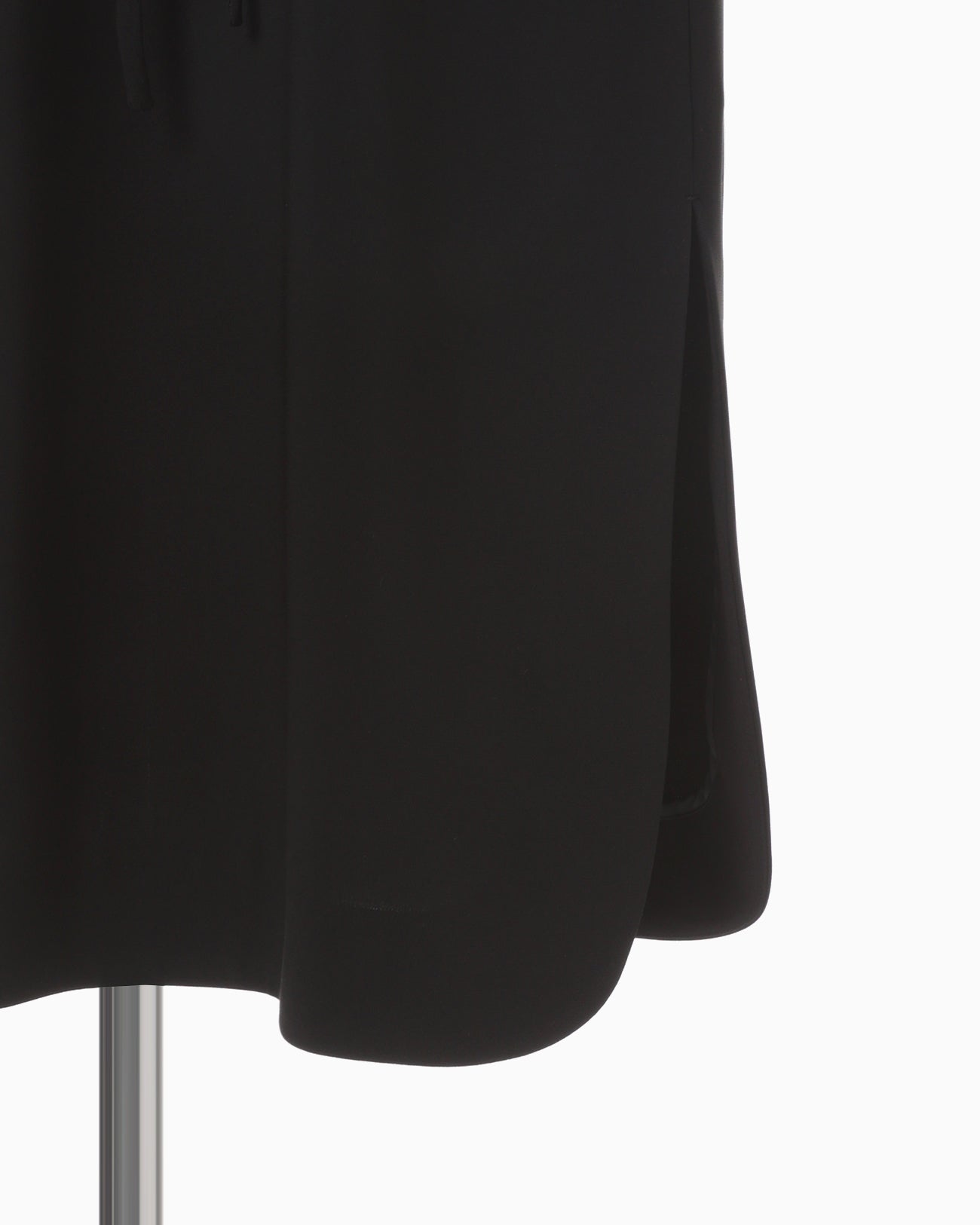 Triacetate Polyester Georgette V-Neck Dress - black