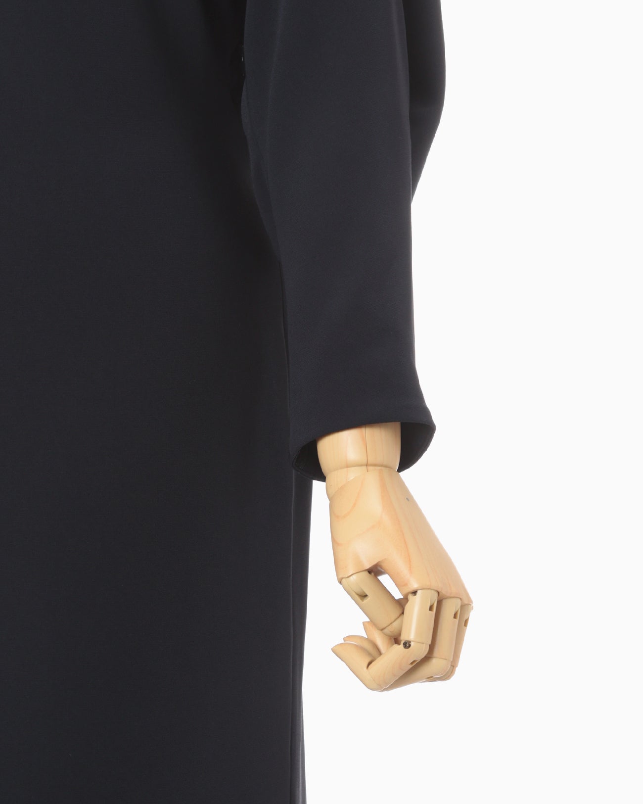 Triacetate Polyester Georgette V-Neck Dress - navy