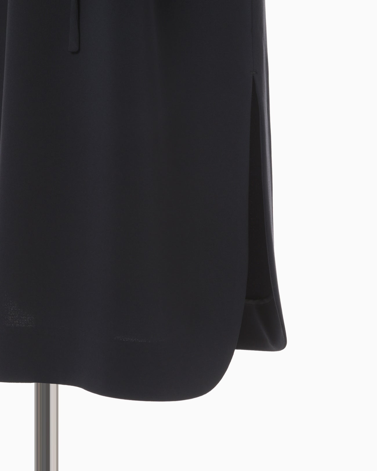 Triacetate Polyester Georgette V-Neck Dress - navy
