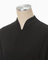 Triacetate Polyester Georgette Short Sleeve Dress - black