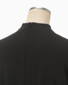 Triacetate Polyester Georgette Short Sleeve Dress - black