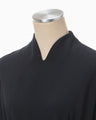 Triacetate Polyester Georgette Short Sleeve Dress - navy