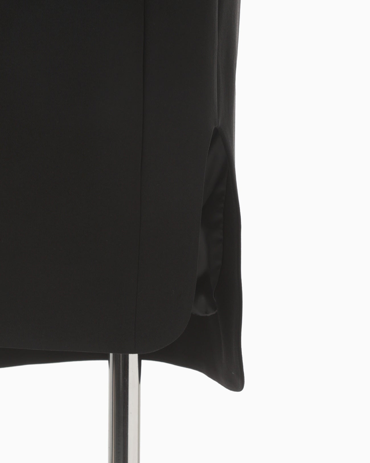 Triacetate Polyester Plunged Sleeveless Dress - black