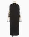 Floral Lace-Sleeve Classic Dress - black