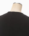 Floral Lace-Sleeve Classic Dress - black