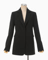 Acetate Polyester Suit Jacket - black