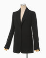 Acetate Polyester Suit Jacket - black