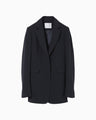 Acetate Polyester Suit Jacket - navy