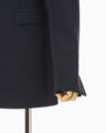 Acetate Polyester Suit Jacket - navy