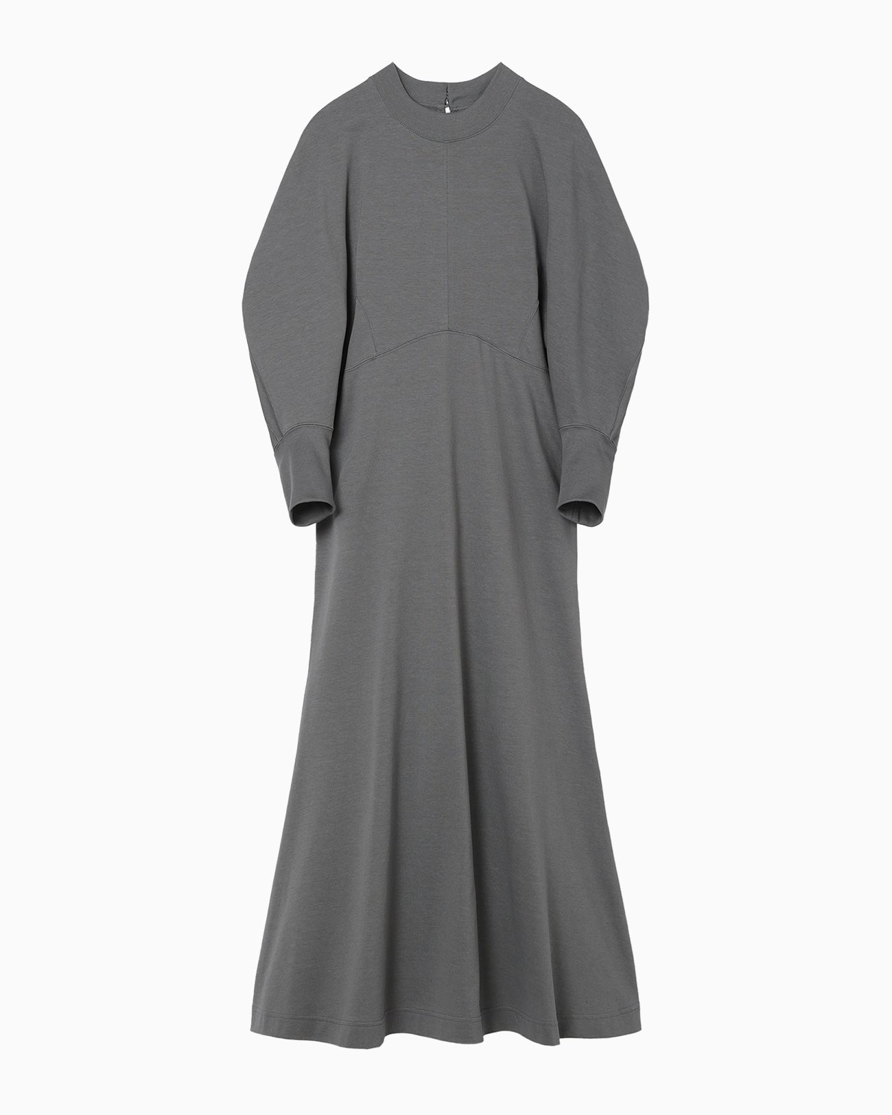 Cotton Jersey Flare Dress - grey - Mame Kurogouchi