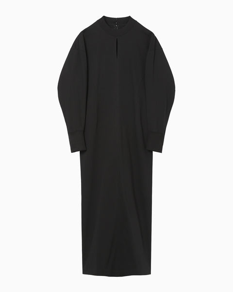 Cotton Jersey I-Line Dress - black