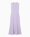 Shirring Jersey Jacquard Sleeveless Dress - lavender