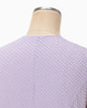 Shirring Jersey Jacquard Sleeveless Dress - lavender
