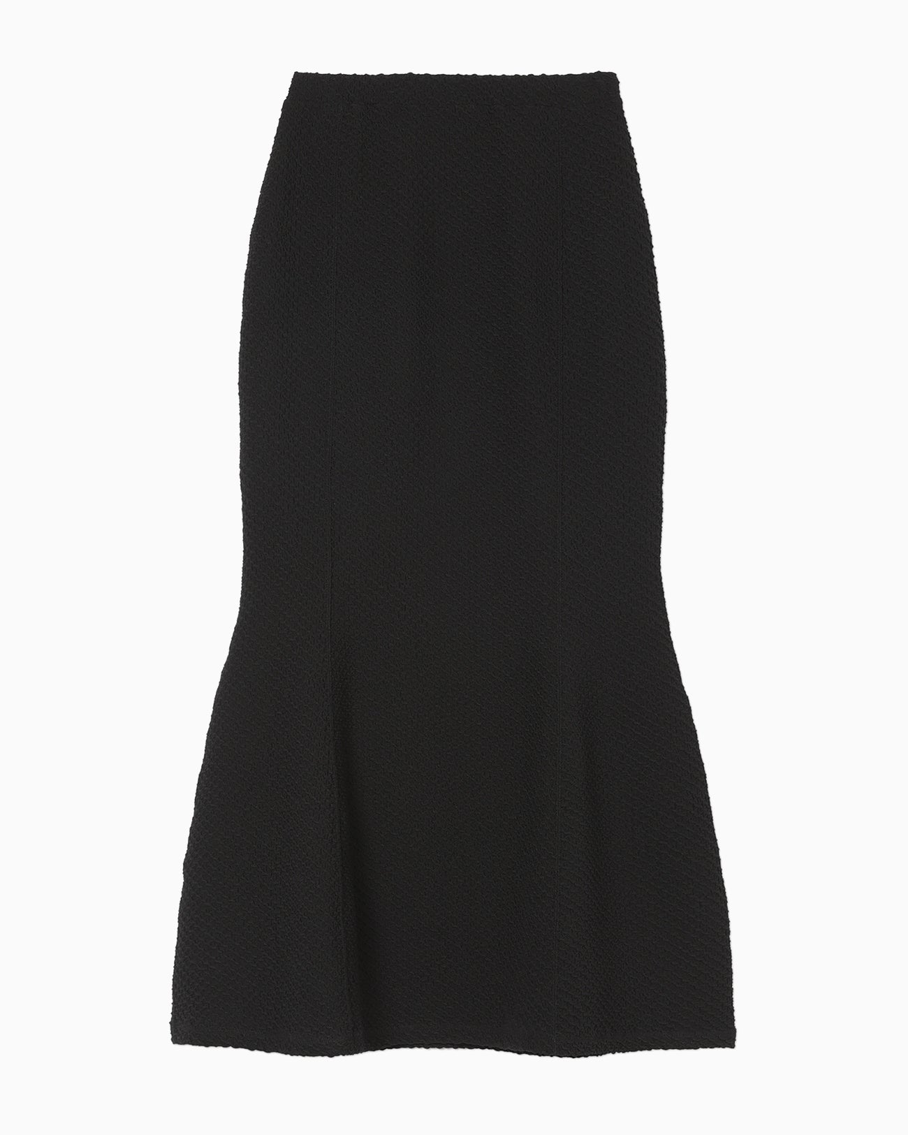 Shirring Jersey Jacquard Flare Skirt - black - Mame Kurogouchi