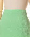 Shirring Jersey Jacquard Flare Skirt - light green