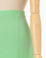 Shirring Jersey Jacquard Flare Skirt - light green