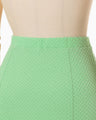 Shirring Jersey Jacquard Flare Skirt - light green