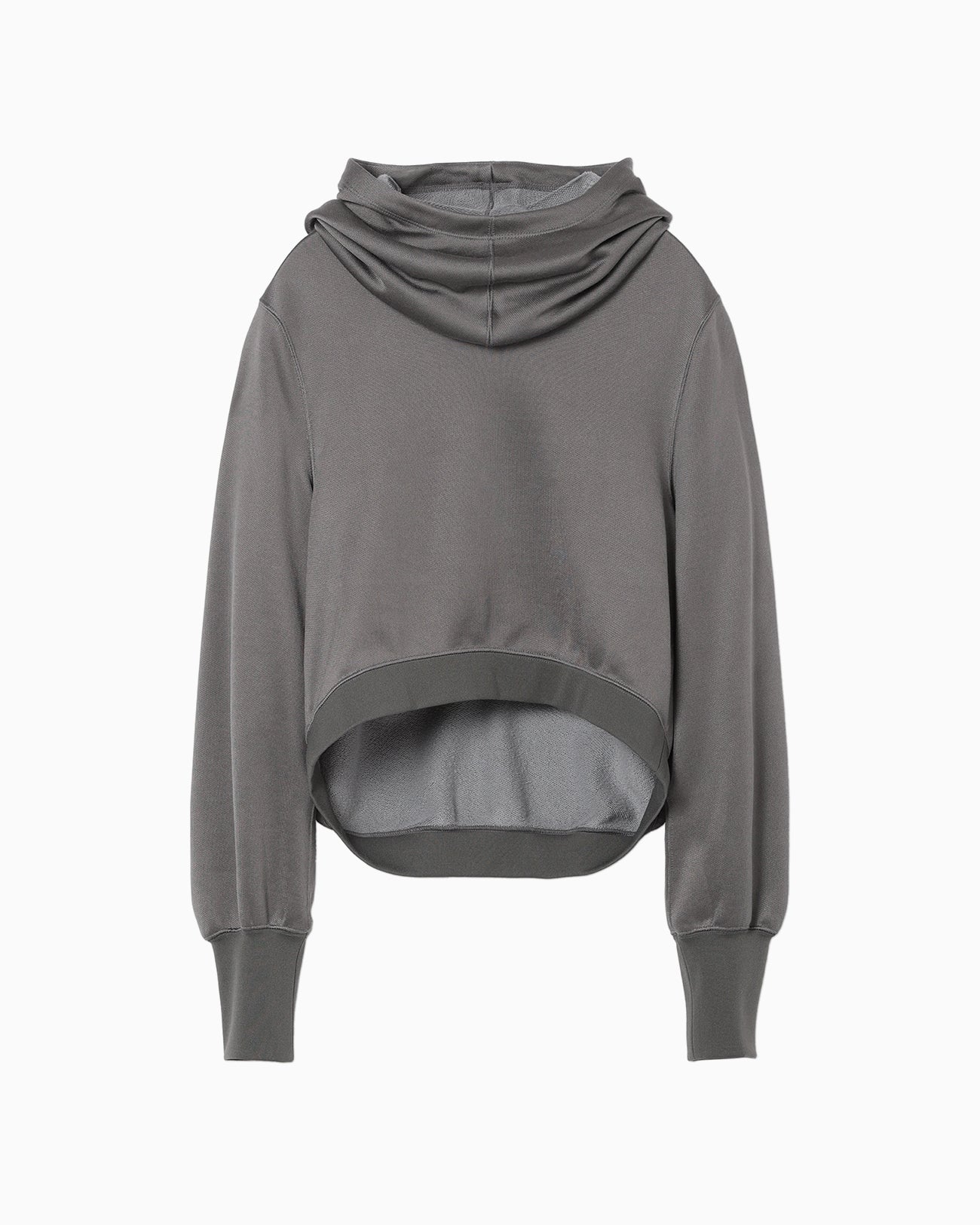 Cropped Relaxed Sweat Hoodie - grey