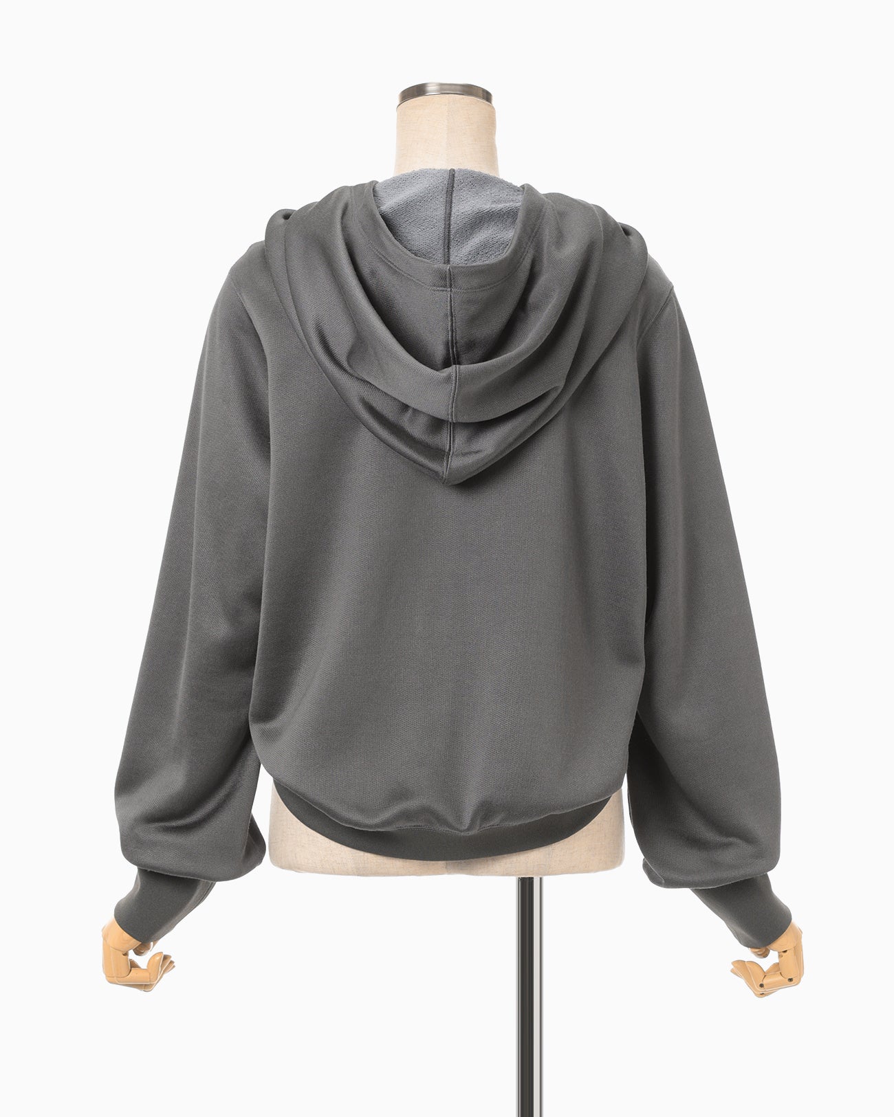 Cropped Relaxed Sweat Hoodie - grey