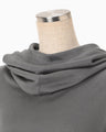 Cropped Relaxed Sweat Hoodie - grey