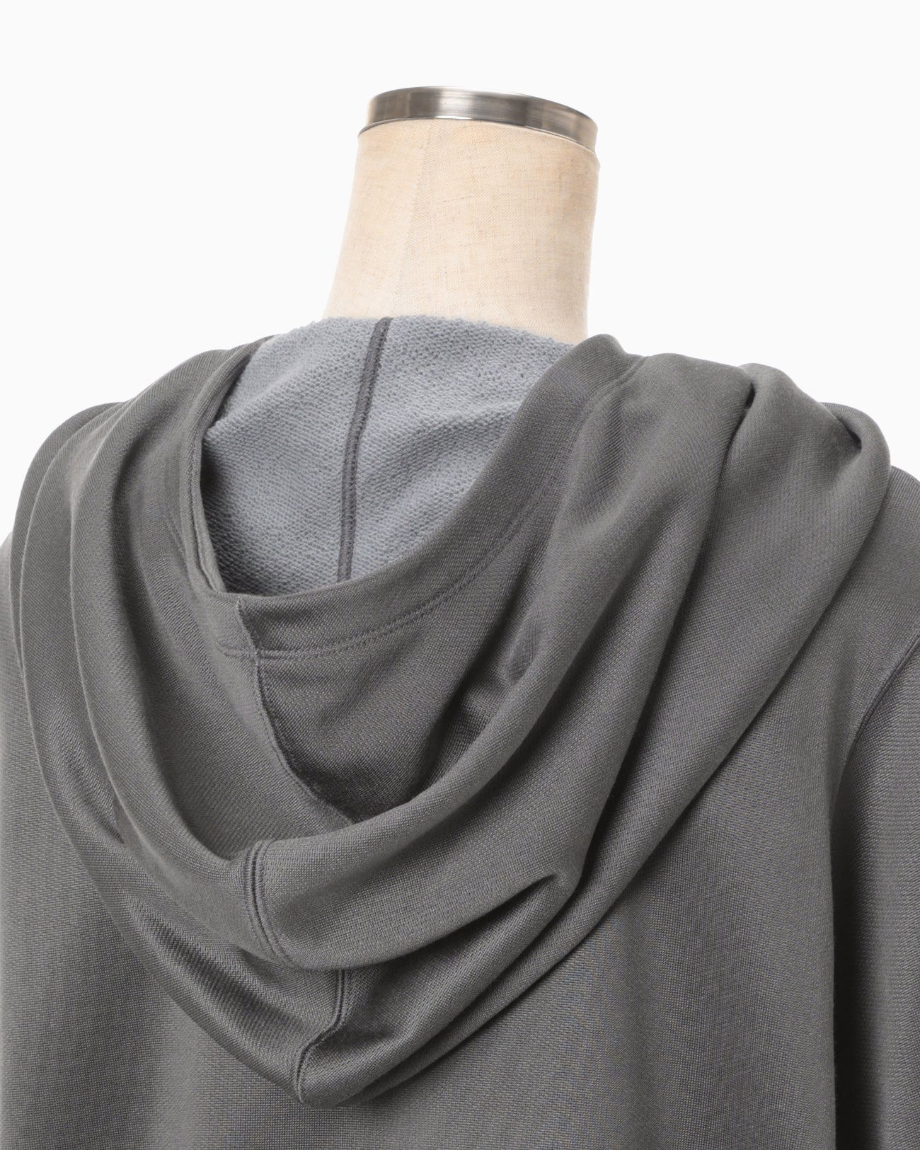 Cropped Relaxed Sweat Hoodie - grey