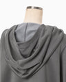 Cropped Relaxed Sweat Hoodie - grey