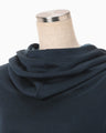 Cropped Relaxed Sweat Hoodie - navy