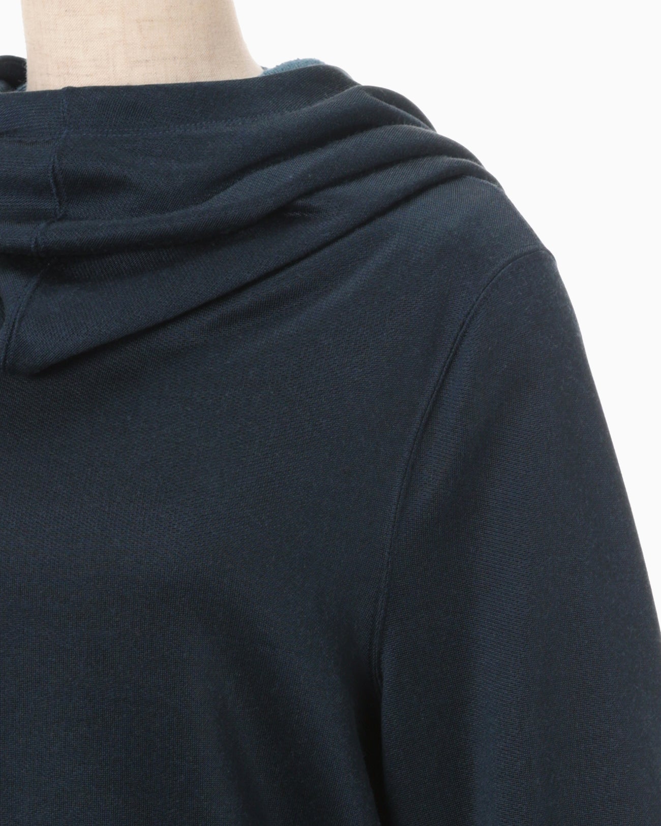 Cropped Relaxed Sweat Hoodie - navy
